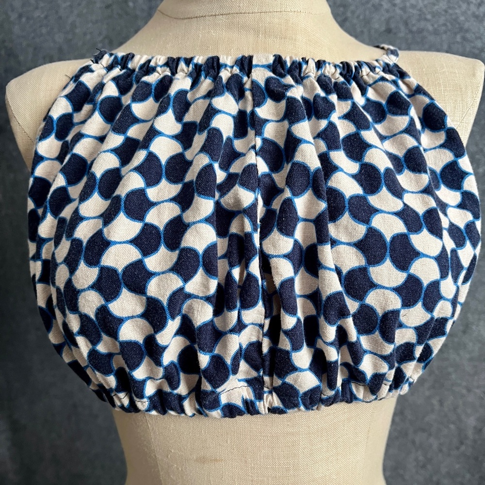 Blue Linen Crop and Skirt Matching Set - Picture 10 of 17